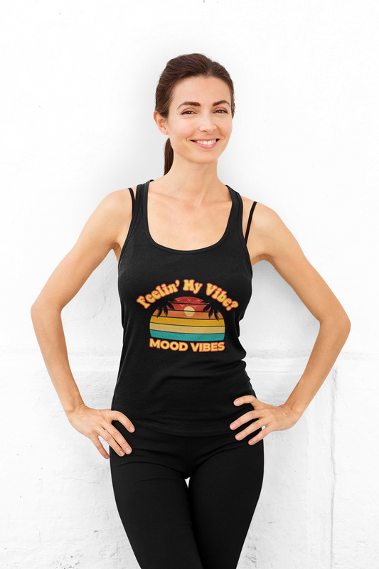 Mood Vibes® Women’s Racerback Tank – Good Vibes Only