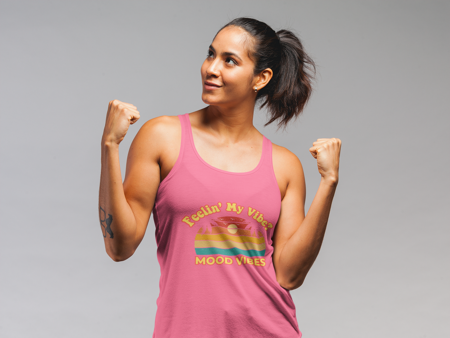 Mood Vibes® Women’s Racerback Tank – Good Vibes Only