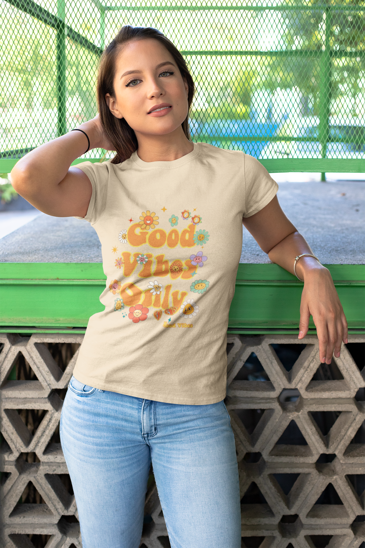 Good Vibes Only Flower Tee